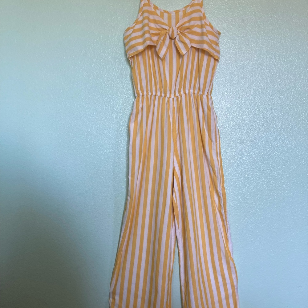 Yellow Striped Kids One Piece